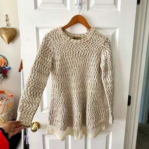Anthropologie Peplum knit Sweater, Medium